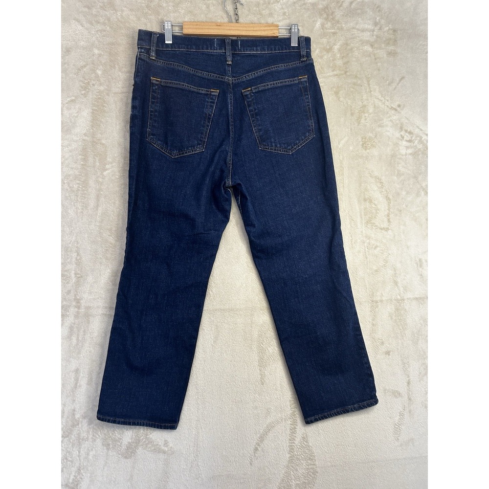 Abercrombie & Fitch Ankle‎ Straight Ultra High Rise Jeans Dark Wash 32 14s Blue - Picture 3 of 7